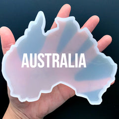 Oceania Continent Silicone Mold | Australia Map Mould | Resin Coaster Making | Resin Mold Supplies (142mm x 114mm)