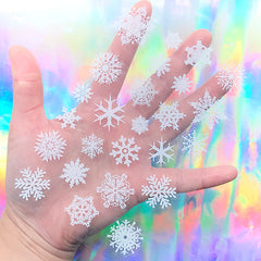 Snowflake Sticker | Christmas Embellishments | Clear Film Sheet for Resin Art | Resin Inclusions