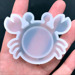 Crab Shaker Charm Silicone Mold | Marine Life Mould | Resin Shaker Making | Kawaii Animal Mold | Resin Craft Supplies (60mm x 45mm)