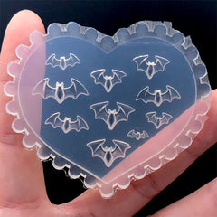 Mini Bat Silicone Mold (10 Cavity) | Kawaii Goth Resin Shaker Bits Making | Halloween Embellishment DIY | Resin Craft Supplies
