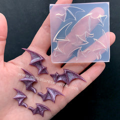 Assorted Devil Wing Silicone Mold (6 Cavity) | Bat Wings Mould | Halloween Jewellery DIY | UV Resin Art Supplies