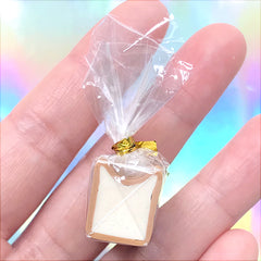 Dollhouse Bread Slice Packet | Miniature Food Supplies | Breakfast for Doll | Kawaii Crafts (1 piece / 14mm x 16mm)