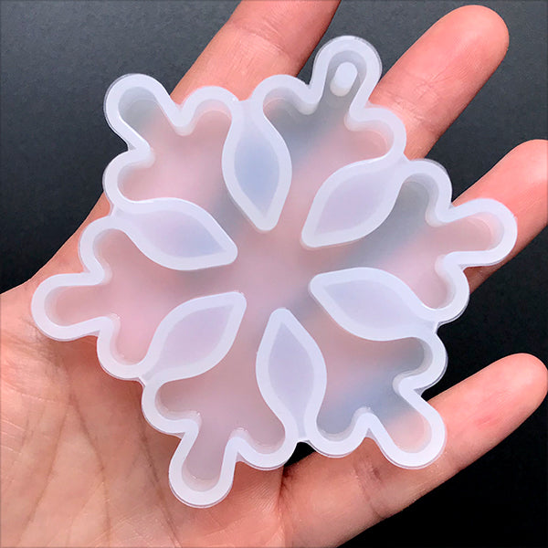 Snowflake charms silicone resin mold - make resin snowflakes