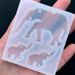 Elephant Family Silicone Mold (3 Cavity) | Animal Pendant DIY | Clear Mould for UV Resin Jewelry Making | Epoxy Resin Crafts