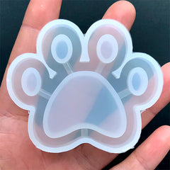 Paw Shaker Silicone Mold | Animal Shaker Charm Mould | Kawaii Resin Crafts | Shake Shake Decoden Cabochon DIY (64mm x 53mm)