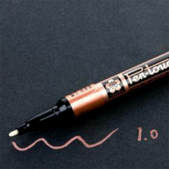 Sakura Pen-Touch 1mm Fine Point Oil Based Marker | Permanent Paint Marker in Metallic Colour (1mm / Copper)