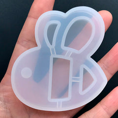 Bee Shaker Silicone Mold for Resin Art | Insect Mould | Kawaii Resin Shaker Cabochon DIY | Decoden Supplies (60mm x 65mm)