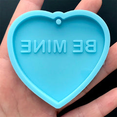 BE MINE Conversation Heart Silicone Mold | Resin Jewellery DIY | Wedding Supplies | Resin Keychain Making (59mm x 55mm)