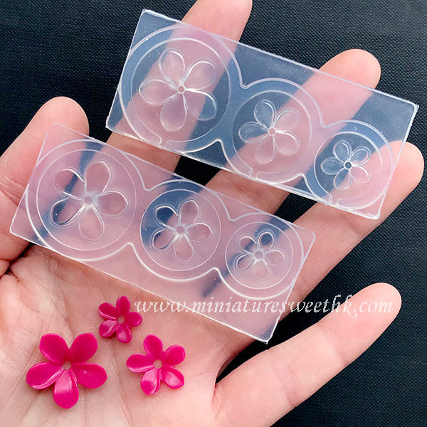 Small Diamond Silicone Mold (3 Cavity) | Soft Clear Mold | UV Resin Mould |  Kawaii Craft Supplies (15mm x 18mm)