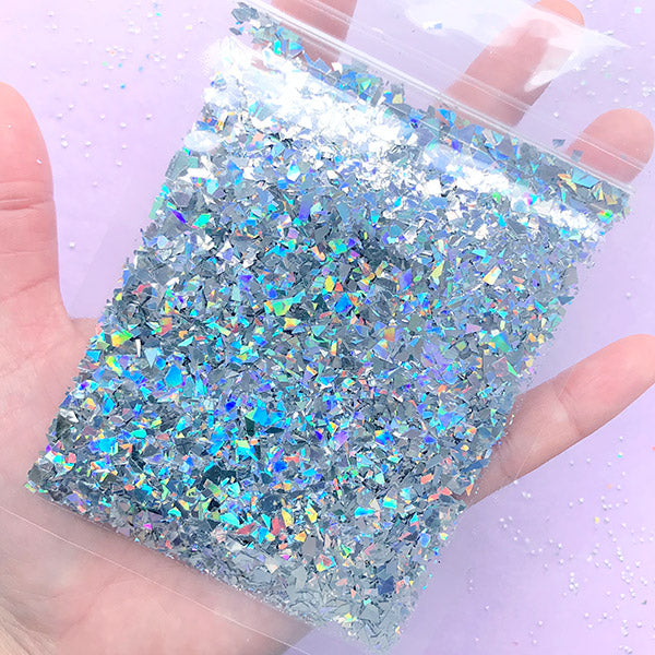 10g Iridescent Glitter Irregular Flakes Epoxy Resin Filler White Rainbow  Large Fragments Resin Sequins Jewelry Making DIY Crafts - AliExpress
