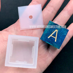 Cube Dice with Letters Silicone Mold | Polyhedral Die Cube Mold | Gamer Dice Mold | UV Resin Mould | Epoxy Resin Mold (24mm)