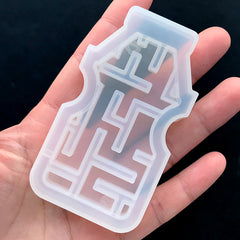 Milk Bottle Maze Silicone Mold | Kawaii Decoden Cabochon DIY | Shaker Charm Making | Cute Resin Art (45mm x 80mm)