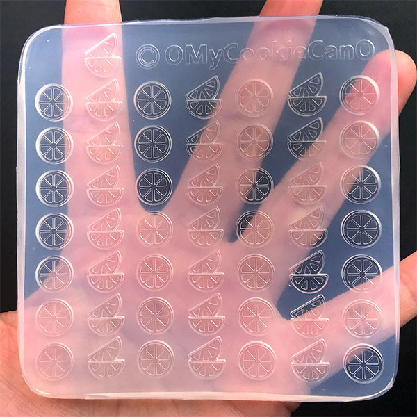 Miniature Citrus Slice Silicone Mold (50 Cavity) | Dollhouse Fruit
