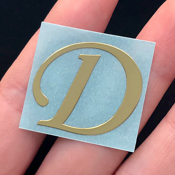 Metallic Gold Capital Letter Sticker Uppercase Initial Sticker Alp