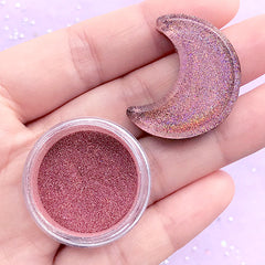 Pink Hologram Pigment Powder | Holographic Glitter Dust | Rainbow Colour | Kawaii Resin Paint | Nail Decoration (1 gram)