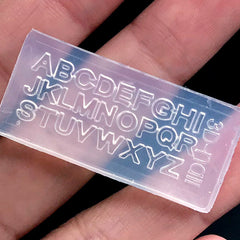 Capital Letters Silicone Mold | Upper Case Characters Mould | Tiny Alphabet Mold | UV Resin Art Supplies (3mm)