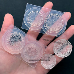 3D Basket Plate Silicone Mold (2 Cavity) | Miniature Tableware Mold | Dollhouse Craft | UV Resin Mold Supplies