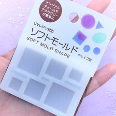 Square Silicone Mold in Various Sizes (6 Cavity) | Geometric Jewelry Mold | Soft Clear Mould for UV Resin Art