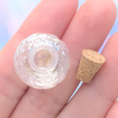 Dollhouse Glass Potion Bottle | Miniature Magic Potion | Min Glass Vial (1 piece / AB Clear / 20mm x 26mm)