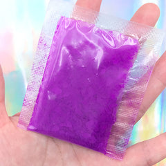 Phosphorescent Flakes | Fluorescent Resin Filler | Glow in the Dark Embellishments for Resin Art (Blue Purple / 10 grams)