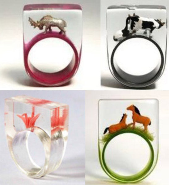 Resin Ring Silicone Mold, Diorama Jewelry DIY