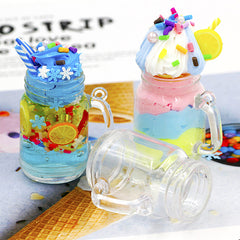 Dollhouse Miniature Drinking Jar | Mini Mason Cup | Kawaii Mini Food DIY | Doll House Cocktail Smoothies Making (1 piece)