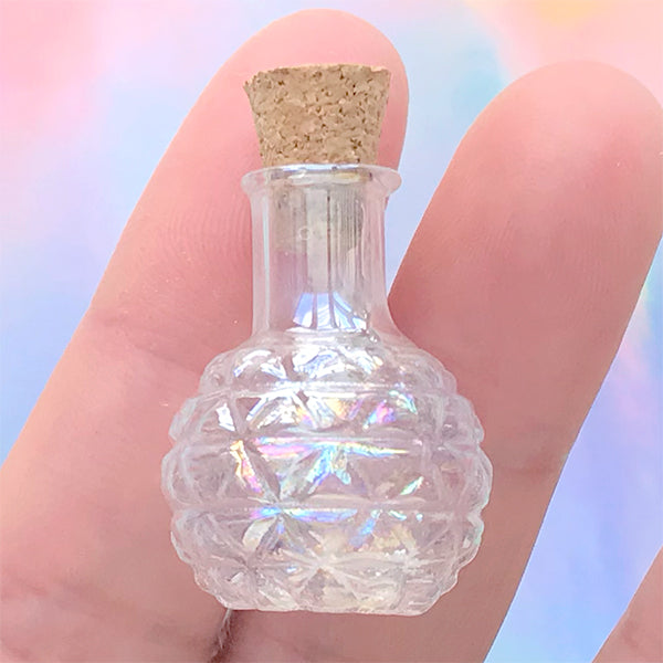Miniature Glass Potion Bottle, Dollhouse Witchcraft Decor, Mini Wiza, MiniatureSweet, Kawaii Resin Crafts, Decoden Cabochons Supplies