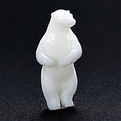 Polar Bear Resin Inclusion | 3D Animal Figurine for Miniature Resin World DIY | Diorama Craft Supplies (1 piece / 20mm 25mm 30mm)