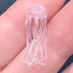 Transparent Jellyfish Resin Inclusion for Resin Diorama Making | 3D Miniature Figurine | Sea Jelly Embellishment for Resin Craft (1 piece / 14mm 22mm 24mm)