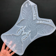 Large Moth and Butterfly Silicone Mold (2 Cavity) | Big Filigree Insect Coaster Mold | Resin Art Supplies