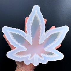 Marijuana Ashtray Silicone Mold | Large Weed Trinket Tray Mould | Cannabis Coaster Mold | Resin Craft Supplies (171mm x 153mm)