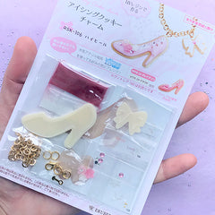 UV Resin Icing Cookie Charm Craft Kit | High Heel Pendant DIY | Kawaii Resin Jewelry Making