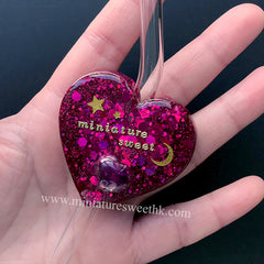 Heart Straw Topper Silicone Mold | Personalized Straw Topper Making | Wedding Party Decoration | Epoxy Resin Craft Supplies (47mm x 45mm)
