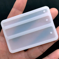 Rectangular Bar Silicone Mold in Various Sizes (3 Cavity) | Long Rectangle Tag Mold | Resin Pendant DIY | Resin Jewelry Mould