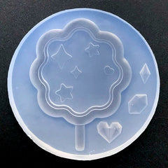 Cotton Candy Shaker Charm Silicone Mold | Kawaii Resin Shaker DIY | Decoden Cabochon Mould | UV Resin Jewelry Making