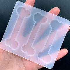 Bone Hair Clip Silicone Mold (3 Cavity) | Halloween Hair Jewellery DIY | Kawaii Goth Cabochon Making | Resin Crafts (21mm x 67mm)