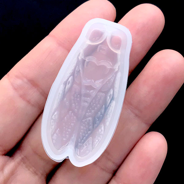 Cicada Silicone Mold | Insect Charm Mold | Epoxy Resin Art Supplies | Soft Clear Mold for UV Resin Crafts (20mm x 43mm)