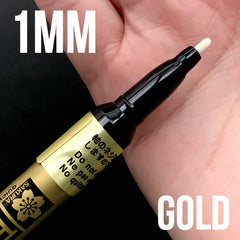 Metallic Gold Sakura Pen-Touch 1mm Fine Point Paint Marker | Permanent Oil Based Marker (1mm / Gold)