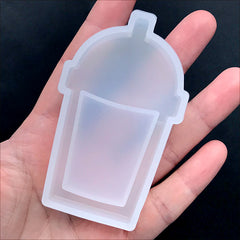 Boba Tea Shaker Charm Silicone Mold | Bubble Tea Resin Shaker Mould | Kawaii Resin Craft Supplies (42mm x 73mm)