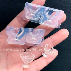 Miniature Parfait Cup Silicone Mold | 3D Ice Cream Sundae Mold | Dollhouse Dessert Glass DIY | Fake Food Craft | UV Resin Art Supplies