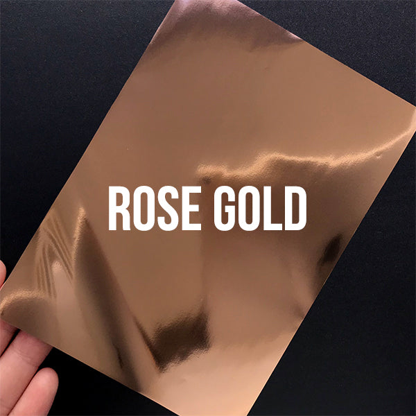 ROSE GOLD Toner Laser Reactive Foil (Set of 20 pcs), DIY Foiled Clear, MiniatureSweet, Kawaii Resin Crafts, Decoden Cabochons Supplies