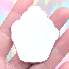 Glittery Cupcake Acrylic Cabochon | Kawaii Hair Bow Center | Decoden Phone Case | Scrapbook Supplies (1 piece / 42mm x 50mm)