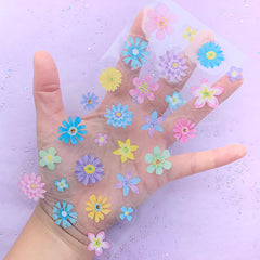 Watercolor Flower Stickers | Floral Seal Sticker | Clear PVC Sticker for Resin Art Decoration | Scrapbook Supplies