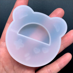 Bear Shaped Handheld Game Console Resin Shaker Silicone Mold | Kawaii Geek Decoden | Game Controller Mould (59mm x 60mm)