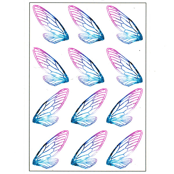 Butterfly Wing Clear Film in Galaxy Gradient Color | Insect Embellishments for Resin Jewelry DIY | Resin Inclusions