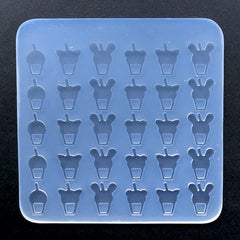 Animal Head Boba Tea Silicone Mold (30 Cavity) | Miniature Bubble Tea Drink Shaker Mould | Kawaii Resin Art Supplies