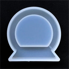 Water Globe Resin Shaker Silicone Mold | Snow Globe Mould | Kawaii Shaker Charm Making | Resin Jewelry DIY (56mm x 56mm)