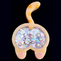 Cat Butt Shaker Charm Silicone Mold | Kawaii Kitty Butt Mold | Animal Butt Cabochon DIY | Resin Art Supplies (49mm x 74mm)