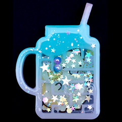 Drinking Jar Maze Silicone Mold | Resin Shaker Charm DIY | Shake Shake Decoden Piece Making | Kawaii Resin Art (51mm x 72mm)