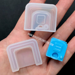 CLEARANCE Dollhouse Gumball Machine Base Silicone Mold in 3D | Miniature Gashapon Vending Machine Mould for Resin Art (18mm x 20mm)